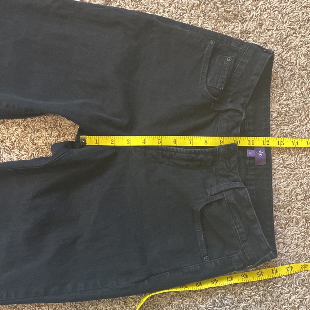NYDJ Straight Black Lift Tuck Technology Jeans 10 - Picture 12 of 14